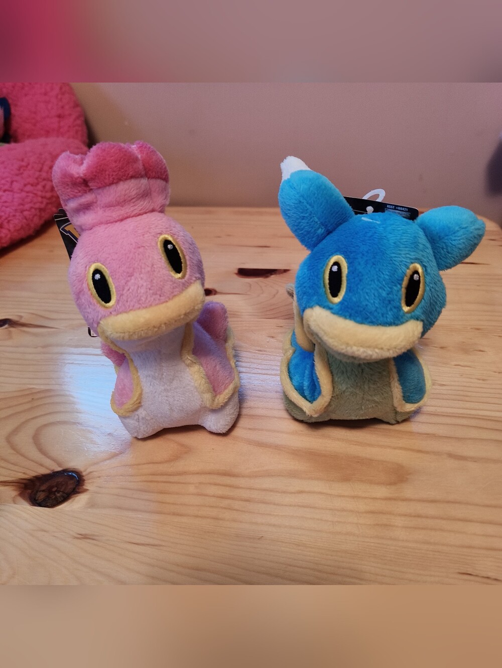 2 Pk - Pink And Blue Shellos Plush, 7 in